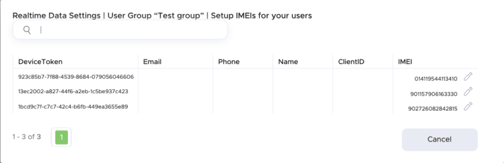 IMEI configuration